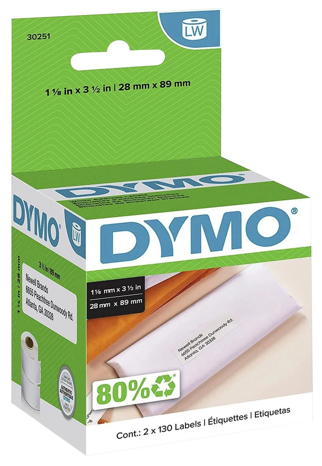 Flash Sale 🌟 DYMO LabelWriter Address Labels, 1-1/8 X 3-1/2 Inches, White, 130 Labels/Roll, Box Of 2 👏 1 Flash Sale 🌟 DYMO LabelWriter Address Labels, 1-1/8 X 3-1/2 Inches, White, 130 Labels/Roll, Box Of 2 👏