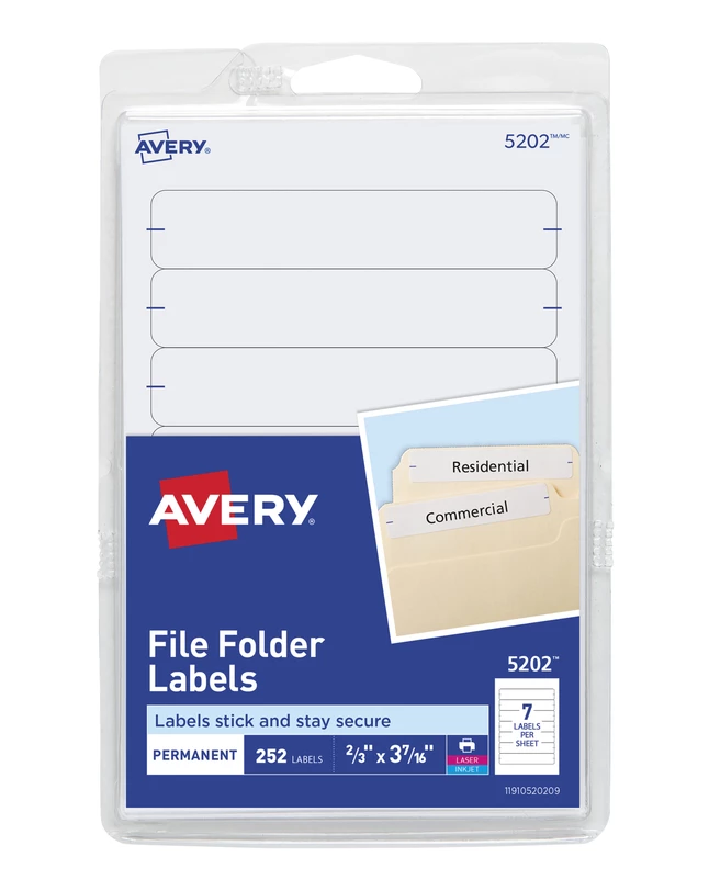 Best reviews of โ๏ธ Avery Printable File Folder Labels, 11/16 X 3-7/16 Inches, White, Pack Of 252 ๐ 1 Best reviews of โ๏ธ Avery Printable File Folder Labels, 11/16 X 3-7/16 Inches, White, Pack Of 252 ๐
