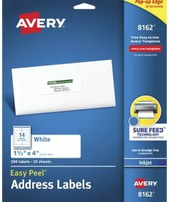 Best deal 😉 Avery Easy Peel Address Labels, Inkjet, 1-1/3 X 4 Inches, Pack Of 350 🔔