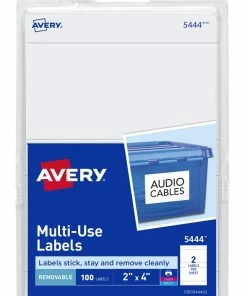 Brand new 🎁 Avery Removable ID Labels, 2 X 4 Inches, Pack Of 100 😉
