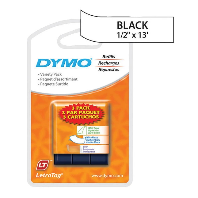 Flash Sale ๐ Dymo LetraTag Label Tape, 1/2 Inch X 13 Feet, Assorted, Pack Of 3 ๐ 1 Flash Sale ๐ Dymo LetraTag Label Tape, 1/2 Inch X 13 Feet, Assorted, Pack Of 3 ๐