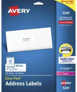 Flash Sale 👍 Avery Easy Peel Address Labels, Laser, 1 X 2-5/8 Inches, Pack Of 750 ✨