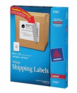 New 🛒 Avery TrueBlock Full Sheet Label, Laser, 8-1/2 X 11 Inches, White, Pack Of 100 😍