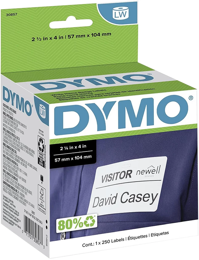 Flash Sale 🤩 DYMO LabelWriter Name Badge Labels, 2-1/4 X 4 Inches, White, 1 Roll Of 250 Labels 🥰 1 Flash Sale 🤩 DYMO LabelWriter Name Badge Labels, 2-1/4 X 4 Inches, White, 1 Roll Of 250 Labels 🥰