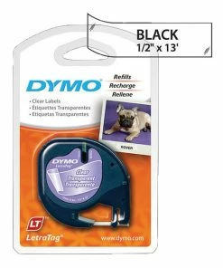Coupon 😉 Dymo LetraTag Label Tape, 1/2 Inch X 13 Feet, Plastic, Clear 👏