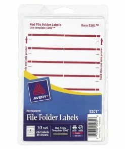 Cheap ✔️ Avery Printable File Folder Labels, 11/16 X 3-7/16 Inches, Dark Red, Pack Of 252 🛒