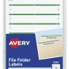 Wholesale 😀 Avery Printable File Folder Labels, 11/16 X 3-7/16 Inches, Green, Pack Of 252 ⭐