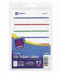 Discount 🎉 Avery Printable File Folder Labels, 11/16 X 3-7/16 Inches, Assorted Colors, Pack Of 252 🤩