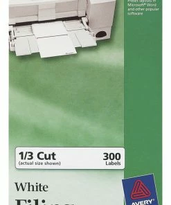 Deals 🧨 Avery Printable File Folder Labels, 2/3 X 3-7/16 Inches, White, Pack Of 300 🔔