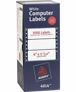 Best deal ❤️ Avery Pin-Fed Labels, 4 X 1-7/16 Inches, 1 Across, White, Pack Of 5000 🧨