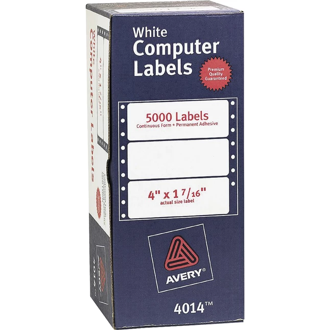Best deal โค๏ธ Avery Pin-Fed Labels, 4 X 1-7/16 Inches, 1 Across, White, Pack Of 5000 ๐งจ 1 Best deal โค๏ธ Avery Pin-Fed Labels, 4 X 1-7/16 Inches, 1 Across, White, Pack Of 5000 ๐งจ