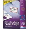 Budget 😉 Avery Adhesive Name Badges, 2-1/3 X 3-3/8 Inches, Red Border, Pack Of 400 🎁