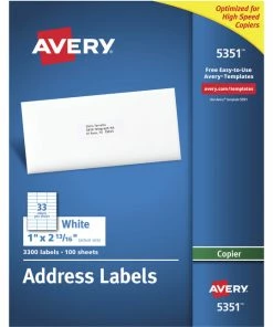 Best Pirce 👍 Avery Copier Address Labels, 1 X 2-13/16 Inches, Pack Of 3300 🔥