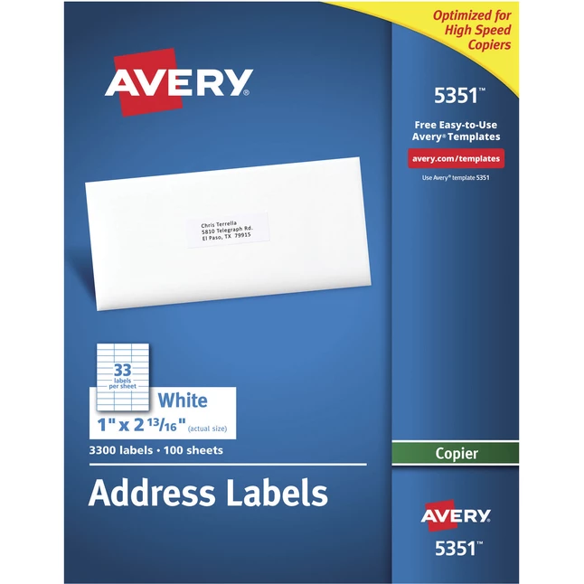 Best Pirce 👍 Avery Copier Address Labels, 1 X 2-13/16 Inches, Pack Of 3300 🔥 1 Best Pirce 👍 Avery Copier Address Labels, 1 X 2-13/16 Inches, Pack Of 3300 🔥