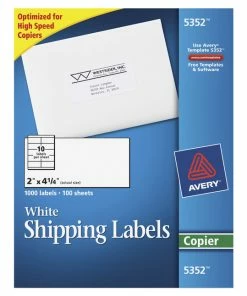 Top 10 💯 Avery Copier Shipping Labels, 2 X 4-1/4 Inches, Pack Of 1000 😉