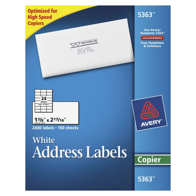 Best deal ⭐ Avery Copier Address Labels, 1-3/8 X 2-13/16 Inches, Pack Of 2400 🥰 1 Best deal ⭐ Avery Copier Address Labels, 1-3/8 X 2-13/16 Inches, Pack Of 2400 🥰