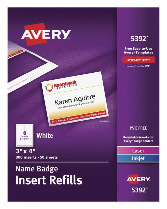 Best Pirce 😍 Avery Name Badge Insert Refills, 3 X 4 Inches, White, Pack Of 300 🤩 1 Best Pirce 😍 Avery Name Badge Insert Refills, 3 X 4 Inches, White, Pack Of 300 🤩