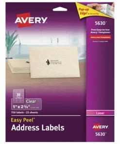 Best Pirce 😍 Avery Easy Peel Address Labels, Laser, 1 X 2-5/8 Inches, Clear, Pack Of 750 ✨