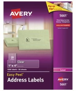 Best Pirce ❤️ Avery Easy Peel Address Labels, Laser, 1 X 4 Inches, Clear, Pack Of 1000 🔔