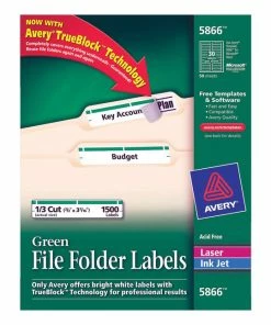 Best deal 😍 Avery Printable File Folder Labels, 2/3 X 3-7/16 Inches, Green, Pack Of 1500 🥰