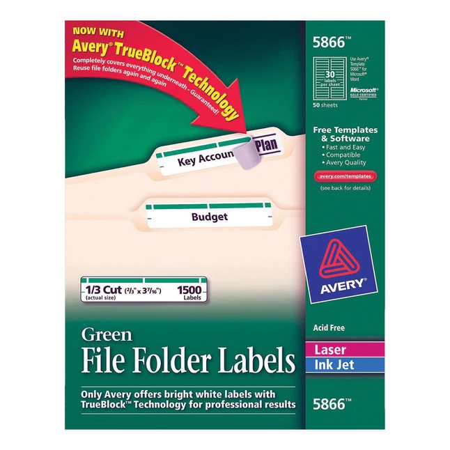 Best deal ๐ Avery Printable File Folder Labels, 2/3 X 3-7/16 Inches, Green, Pack Of 1500 ๐ฅฐ 1 Best deal ๐ Avery Printable File Folder Labels, 2/3 X 3-7/16 Inches, Green, Pack Of 1500 ๐ฅฐ