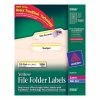 Hot Sale 💯 Avery Printable File Folder Labels, 2/3 X 3-7/16 Inches, Yellow, Pack Of 1500 ⌛