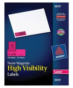 Cheapest ✔️ Avery Permanent Laser Labels, 1 X 2-5/8 Inches, Neon Magenta, Pack Of 750 🛒