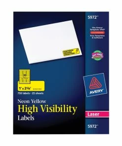 Cheapest 👍 Avery Permanent Laser Labels, 1 X 2-5/8 Inches, Neon Yellow, Pack Of 750 😉