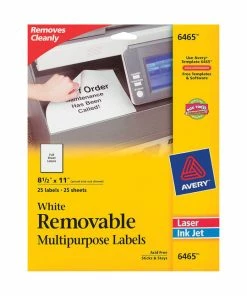 Best Sale 🔥 Avery Removable ID Labels, 8-1/2 X 11 Inches, Pack Of 25 ✔️