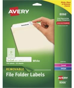 Best Pirce 🧨 Avery Removable File Folder Labels, 2/3 X 3-7/16 Inches, White, Pack Of 750 🤩