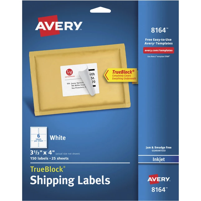 Best Sale ๐ Avery TrueBlock Shipping Labels, Inkjet, 3-1/3 X 4 Inches, White, Pack Of 150 ๐ฏ 1 Best Sale ๐ Avery TrueBlock Shipping Labels, Inkjet, 3-1/3 X 4 Inches, White, Pack Of 150 ๐ฏ