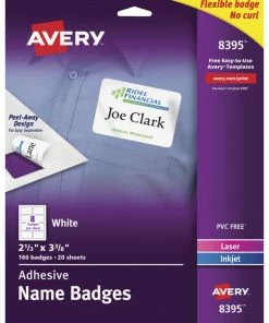 Flash Sale 🎉 Avery Adhesive Name Badges, 2-1/3 X 3-3/8 Inches, White, Pack Of 160 🛒