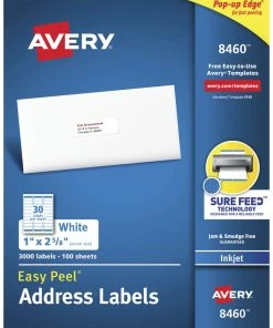 Best deal 😀 Avery Easy Peel Address Labels, Inkjet, 1 X 2-5/8 Inches, Pack Of 3000 👍