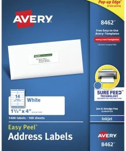 Best Sale ✔️ Avery Easy Peel Address Labels, Inkjet, 1-1/3 X 4 Inches, Pack Of 1400 🎁