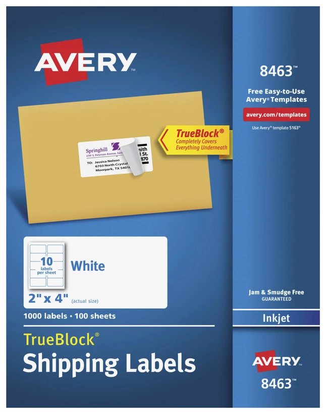 Best deal ๐ Avery TrueBlock Shipping Labels, Inkjet, 2 X 4 Inches, White, Pack Of 1000 ๐ 1 Best deal ๐ Avery TrueBlock Shipping Labels, Inkjet, 2 X 4 Inches, White, Pack Of 1000 ๐