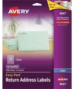 Cheapest 💯 Avery Easy Peel Return Address Labels, Inkjet, 1/2 X 1-3/4 Inches, Clear, Pack Of 200 👍