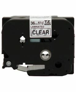 Deals 🥰 Brother P-touch Tze Laminated Tape Cartridge, 1-1/2 Inch X 26 Feet, Black/Clear ❤️