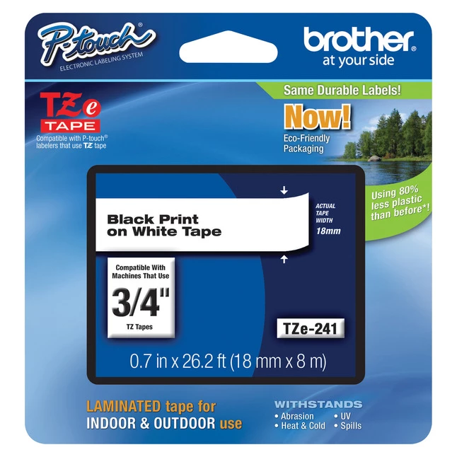 Budget 🤩 Brother P-touch Tze Laminated Tape Cartridge, 3/4 Inch X 26 Feet, Black/White ✨ 1 Budget 🤩 Brother P-touch Tze Laminated Tape Cartridge, 3/4 Inch X 26 Feet, Black/White ✨