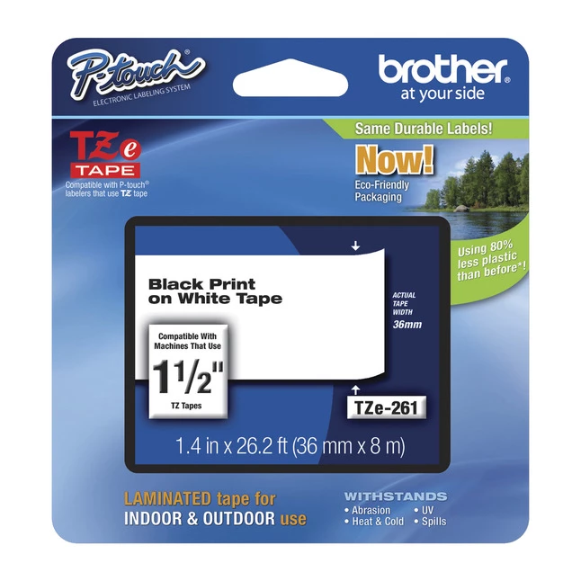 Hot Sale ✨ Brother P-touch Tze Laminated Tape Cartridge, 1-1/2 Inch X 26 Feet, Black/White 😀 1 Hot Sale ✨ Brother P-touch Tze Laminated Tape Cartridge, 1-1/2 Inch X 26 Feet, Black/White 😀