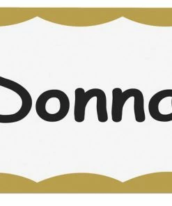 Discount 💯 C-Line Adhesive Name Badges, 3-1/2 X 2-1/4 Inches, Gold Border, Pack Of 100 ⭐