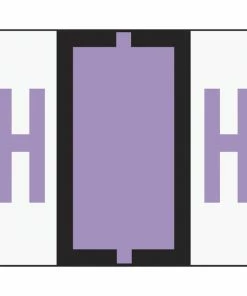 Wholesale 💯 Smead BCCR Bar-Style Color Coded Alphabetic Labels, 1-1/4 X 1 Inches, H, Lavender, Pack Of 500 🧨