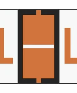 Flash Sale 🔔 Smead BCCR Bar-Style Color Coded Alphabetic Labels, 1-1/4 X 1 Inches, L, Dark Orange, Pack Of 500 😍
