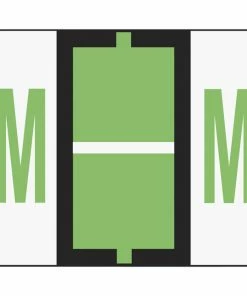 Budget 🎉 Smead BCCR Bar-Style Color Coded Alphabetic Labels, 1-1/4 X 1 Inches, M, Light Green, Pack Of 500 💯