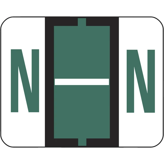 Wholesale ๐ Smead BCCR Bar-Style Color Coded Alphabetic Labels, 1-1/4 X 1 Inches, N, Dark Green, Pack Of 500 ๐ 2 Wholesale ๐ Smead BCCR Bar-Style Color Coded Alphabetic Labels, 1-1/4 X 1 Inches, N, Dark Green, Pack Of 500 ๐ - Image 2