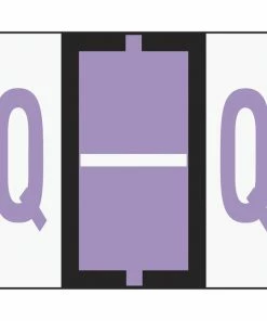 Discount ✔️ Smead BCCR Bar-Style Color Coded Alphabetic Labels, 1-1/4 X 1 Inches, Q, Lavender, Pack Of 500 🔥
