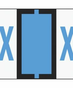 Wholesale ⌛ Smead BCCR Bar-Style Color Coded Alphabetic Labels, 1-1/4 X 1 Inches, X, Blue, Pack Of 500 🔔