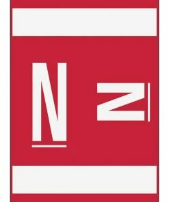 Cheapest 🛒 Smead ACCS Color-Coded Alphabetic Labels, 1 X 1-5/8 Inches, N, Red, Pack Of 100 👏