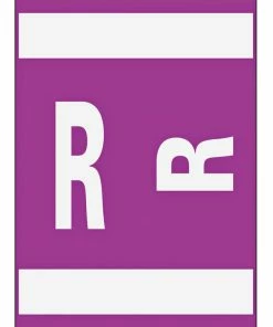 Buy 🔔 Smead ACCS Color-Coded Alphabetic Labels, 1 X 1-5/8 Inches, R, Purple, Pack Of 100 😍