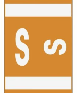 Brand new 🧨 Smead ACCS Color-Coded Alphabetic Labels, 1 X 1-5/8 Inches, S, Orange, Pack Of 100 ❤️
