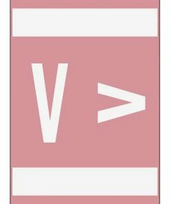 Flash Sale 👍 Smead ACCS Color-Coded Alphabetic Labels, 1 X 1-5/8 Inches, V, Pink, Pack Of 100 🎉